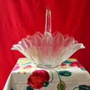 glass antique basket